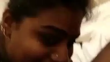 Sucking a dick before getting fucked in the Telugu sex video
