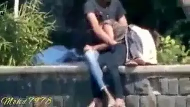 Desi College Girl Sucking Dick Of Lover In Public Place