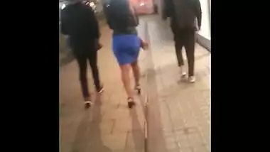 Candid Indian Desi Babe - Big Round Jiggly Butt Tight Dress