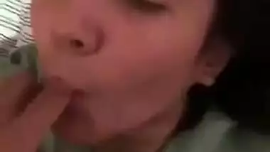 Young girl giving handjob and mouth fingered