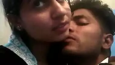 Cute lovers kissing