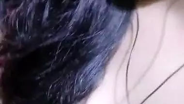 Sexy indian girl showing her boobs to lover