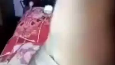 Naked girlfriend masturbating pussy on video call