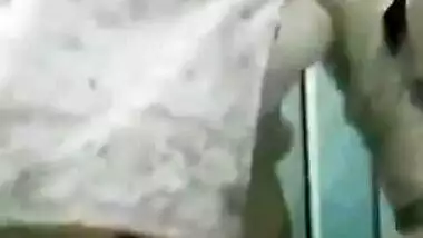 Shaggy tits suit girl in bathroom