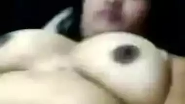 Lovely Indian babe takes selfie stick to film XXX video for her man