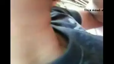 Chubby college girl gets her big boobs sucked by lover