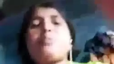 Lewd Dehati wife displaying her bare muff on live clip call