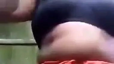 Bengali village Desi XXX wife shows her nude body on selfie cam outdoors