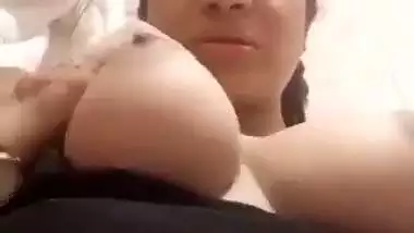 Sexy maal big boobs showing selfie video for lover