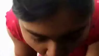 Young girl gives her first Indian blowjob to her cousin